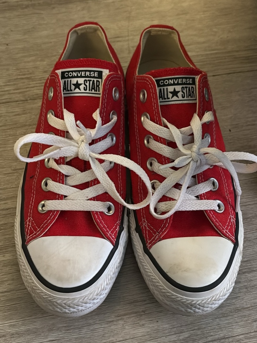 Converse Kids Red Low-Top Canvas Sneakers